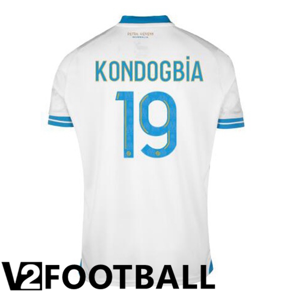 Marseille OM (KONDOGBIA 19) Football Shirt Home White 2023/2024