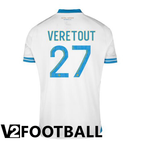 Marseille OM (VERETOUT 27) Football Shirt Home White 2023/2024