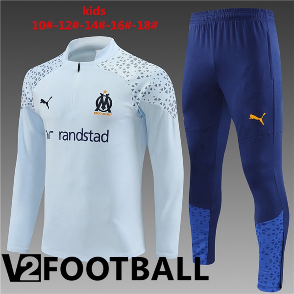 Marseille OM Kids Training Tracksuit Suit Blue 2023/2024