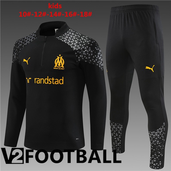 Marseille OM Kids Training Tracksuit Suit Black 2023/2024