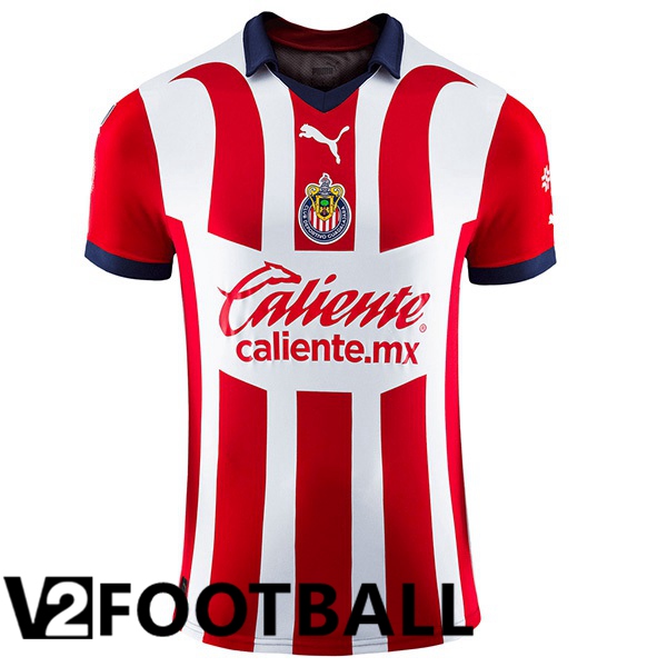 CD Guadalajara Football Shirt Home Red White 2023/2024
