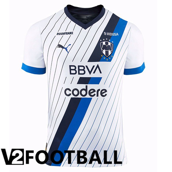 CF Monterrey Football Shirt Away Blue White 2023/2024