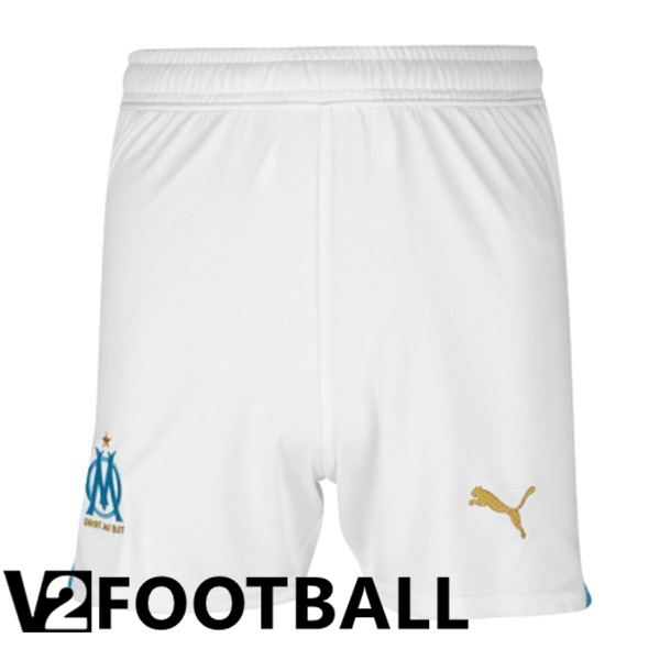 Marseille OM Soccer Shorts Home White 2023/2024