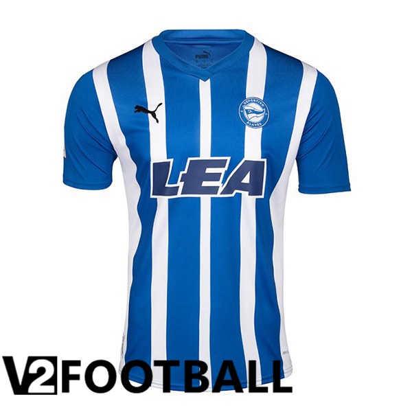 Deportivo Alaves Football Shirt Home Blue White 2023/2024