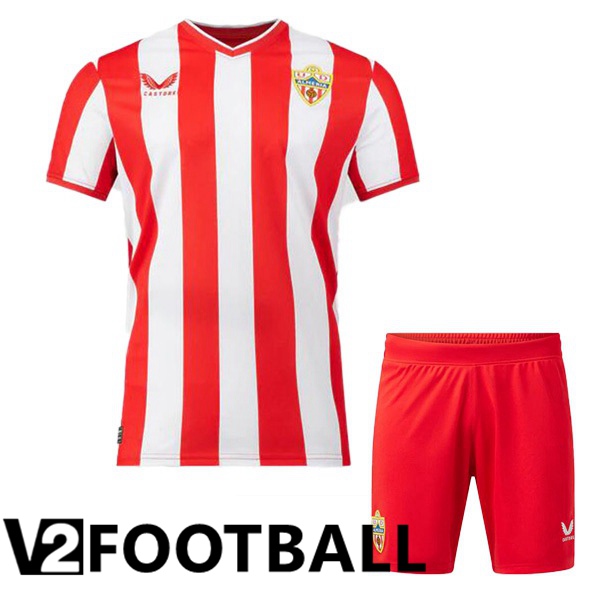 UD Almeria Kids Football Shirt Home Red White 2023/2024