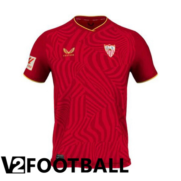 Sevilla FC Football Shirt Away Red 2023/2024