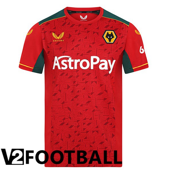Wolves Football Shirt Away Red 2023/2024