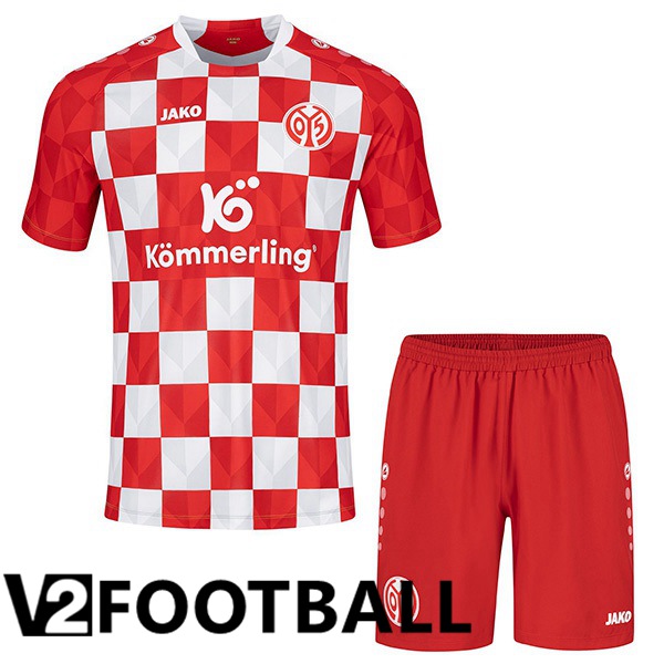 FSV Mainz 05 Kids Football Shirt Home Red 2023/2024