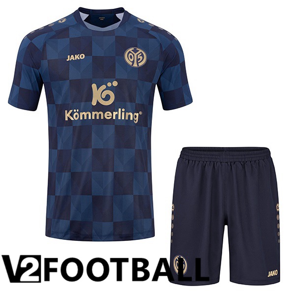 FSV Mainz 05 Kids Football Shirt Away Blue 2023/2024