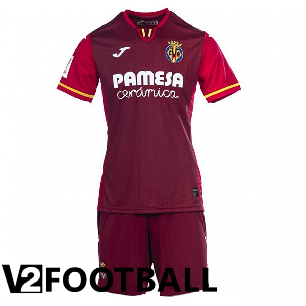Villarreal Kids Football Shirt Away Red 2023/2024
