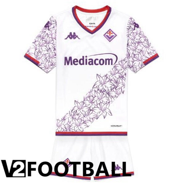 ACF Fiorentina Kids Football Shirt Home White 2023/2024