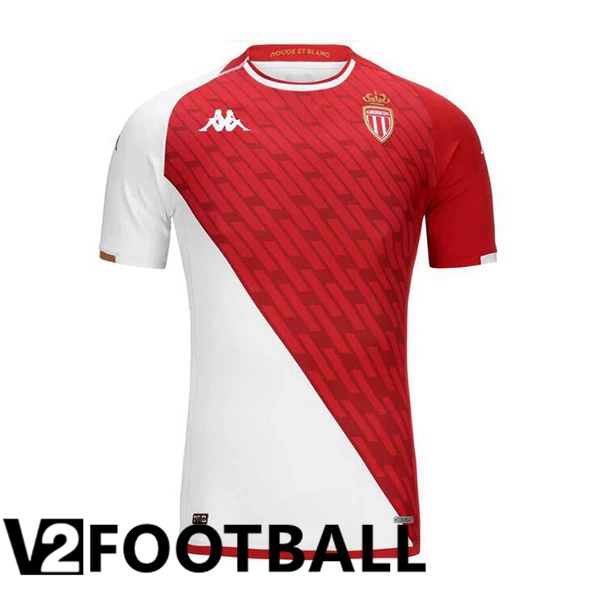 AS Monaco Football Shirt Home White Red 2023/2024