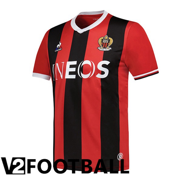OGC Nice Football Shirt Home Red Black 2023/2024