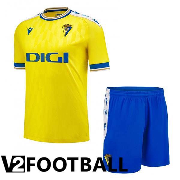 Cadiz CF Kids Football Shirt Home Yellow 2023/2024