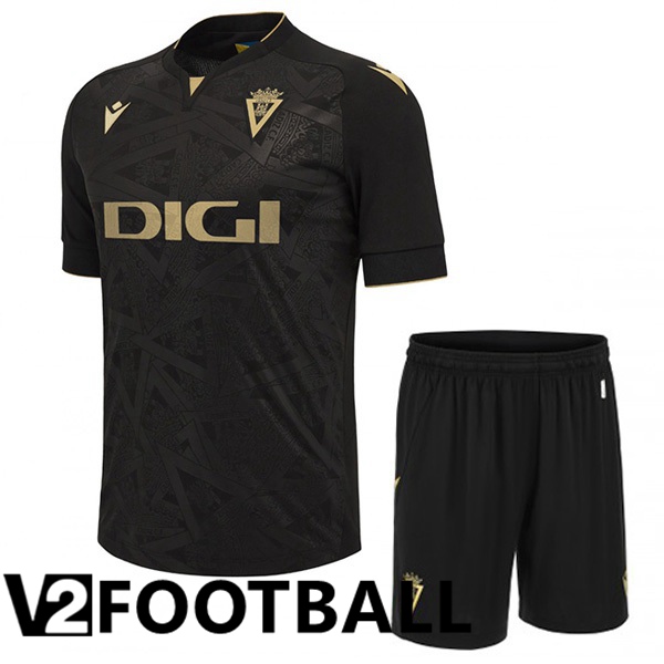 Cadiz CF Kids Football Shirt Away Black 2023/2024