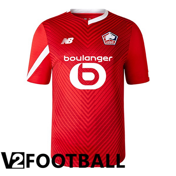 Lille OSC Football Shirt Home Red 2023/2024