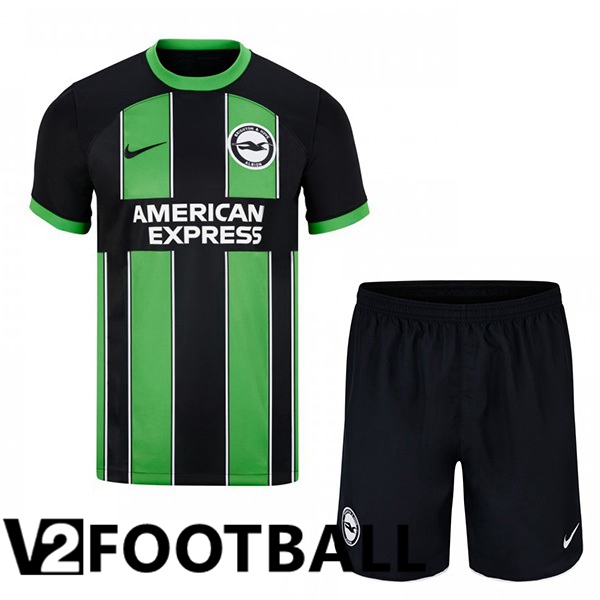 FC Brighton Kids Football Shirt Away Green Black 2023/2024