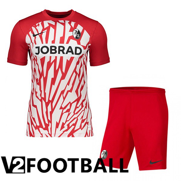 SC Fribourg Kids Football Shirt Home Red 2023/2024
