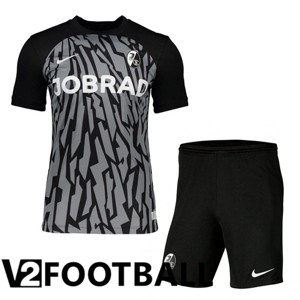 SC Fribourg Kids Football Shirt Away Grey 2023/2024