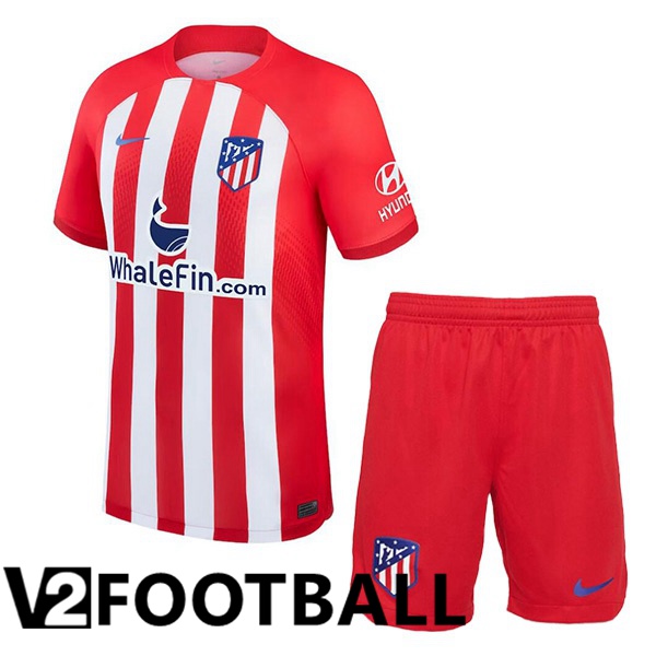 Atletico Madrid Kids Football Shirt Home Red 2023/2024