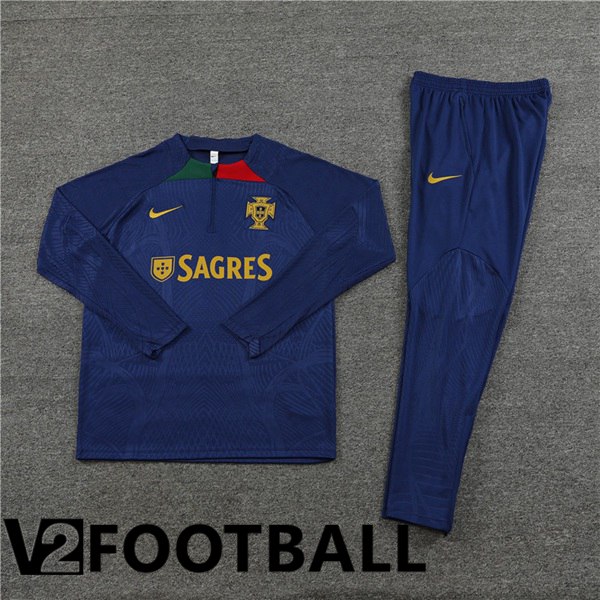 Portugal Training Tracksuit Suit Royal Bluee 2023/2024