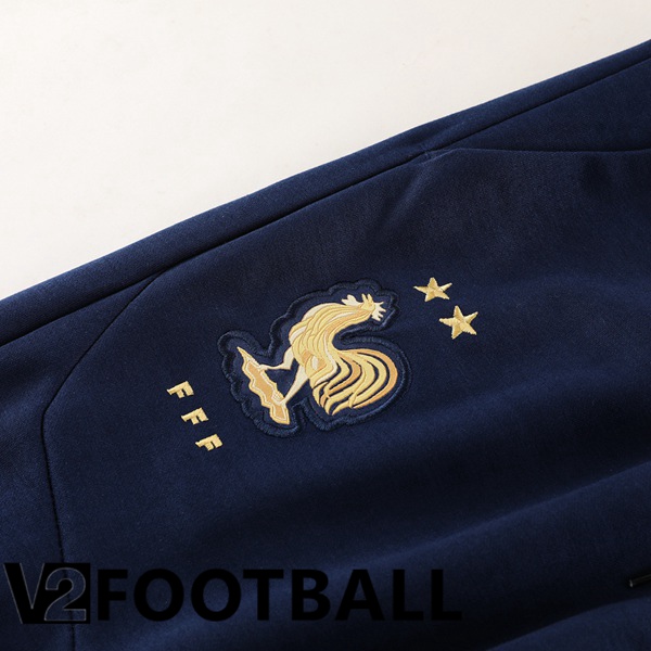 France Training Tracksuit Hoodie Royal Bluee 2023/2024