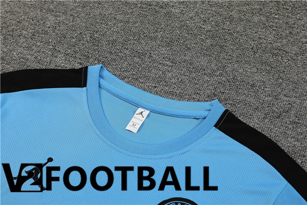 Paris PSG Training T Shirt + Shorts Blue 2023/2024