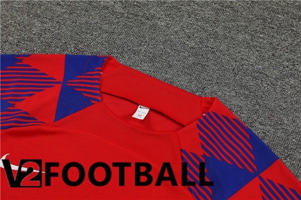 FC Barcelona Training T Shirt + Shorts Red 2023/2024