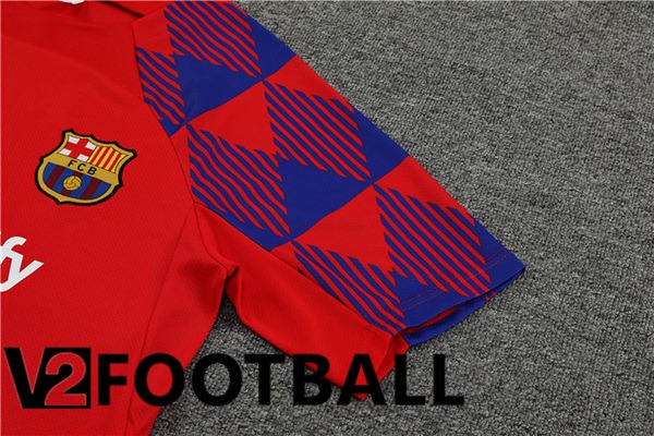 FC Barcelona Training T Shirt + Shorts Red 2023/2024