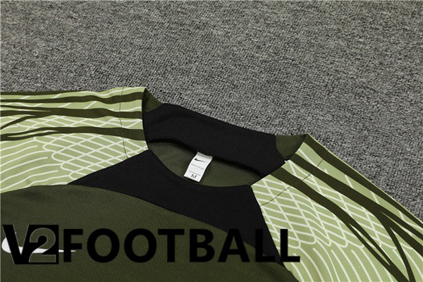 FC Barcelona Training T Shirt + Shorts Green 2023/2024