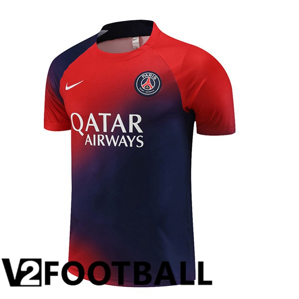 Paris PSG Training T Shirt Blue Red 2023/2024