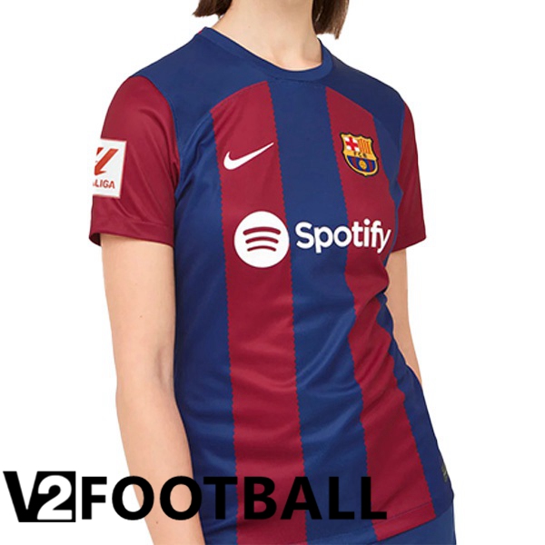 FC Barcelona Womens Football Shirt Home Blue Red 2023/2024