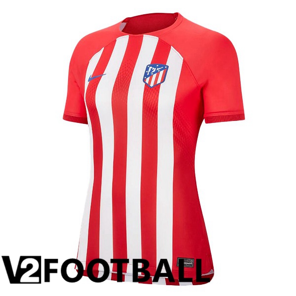 Atletico Madrid Womens Football Shirt Home Red 2023/2024