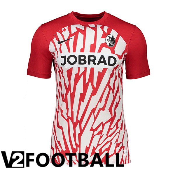 SC Fribourg Football Shirt Home Red 2023/2024