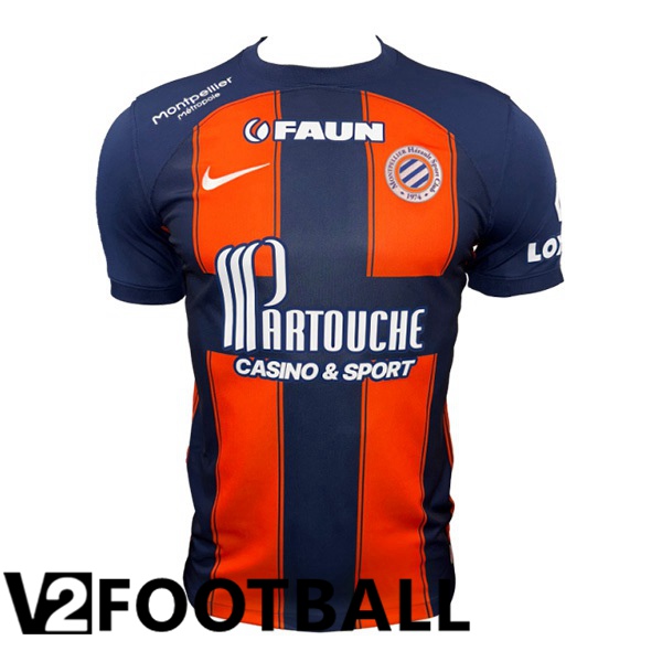 Montpellier HSC Football Shirt Home Blue Orange 2023/2024