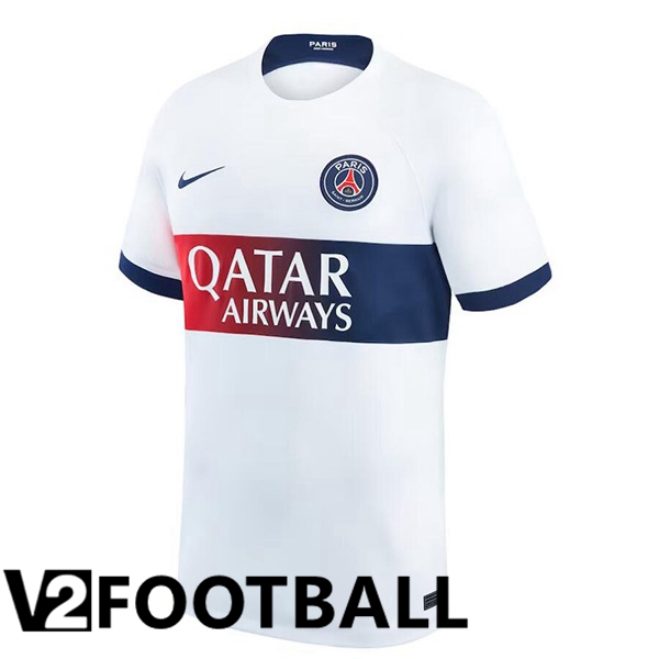 Paris PSG Football Shirt Away White 2023/2024