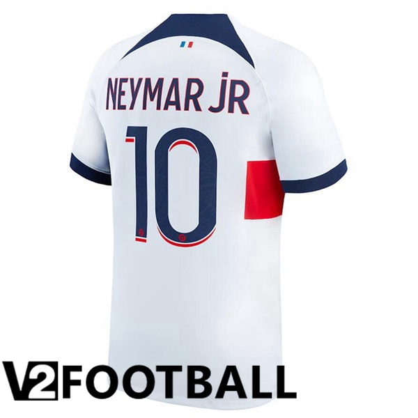 Paris PSG (Neymar Jr 10) Football Shirt Away White 2023/2024