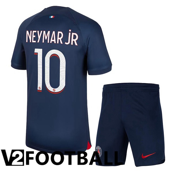 Paris PSG (Neymar Jr 10) Kids Football Shirt Home Royal Bluee 2023/2024