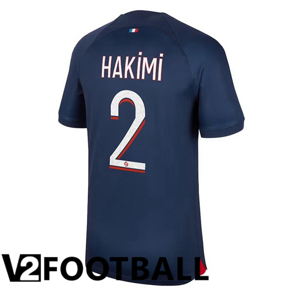 Paris PSG (Hakimi 2) Football Shirt Home Royal Bluee 2023/2024