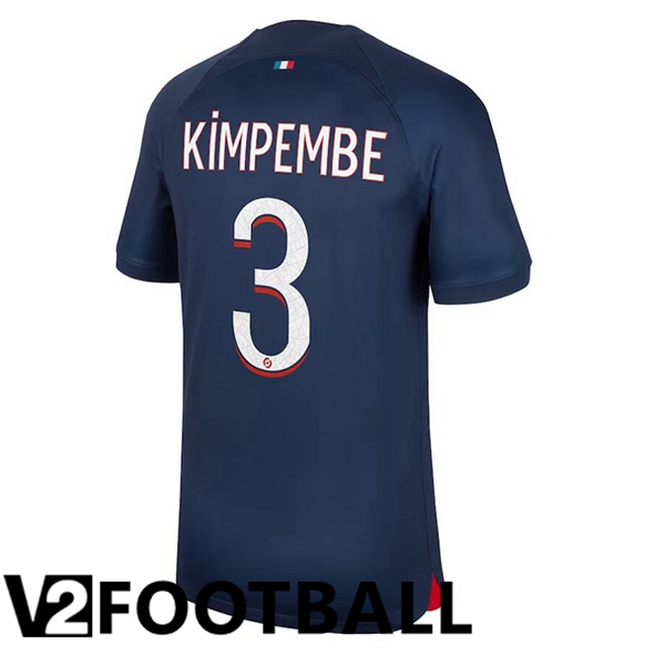 Paris PSG (Kimpembe 3) Football Shirt Home Royal Bluee 2023/2024