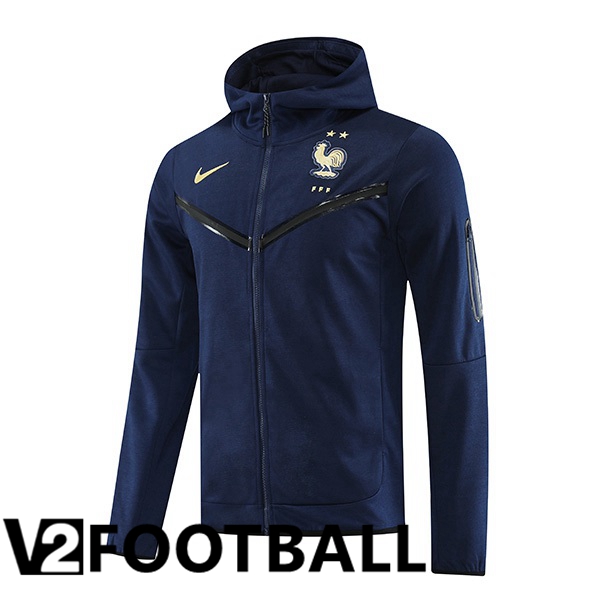 France Training Jacket Hoodie Royal Bluee 2023/2024