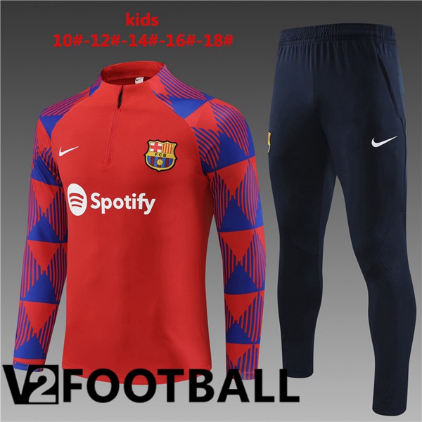 FC Barcelona Kids Training Tracksuit Suit Red 2023/2024