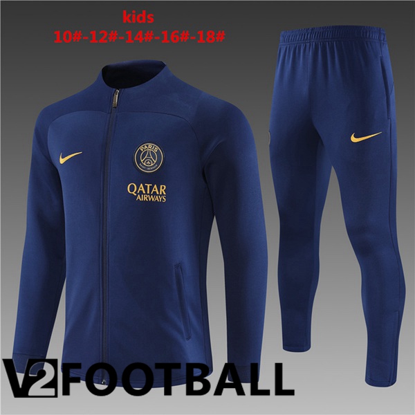 Paris PSG Kids Training Jacket Suit Royal Bluee 2023/2024