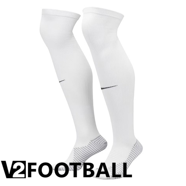 Paris PSG Soccer Socks Away White 2023/2024