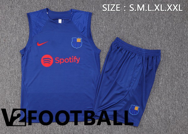 FC Barcelona Soccer Vest + Shorts Blue 2023/2024