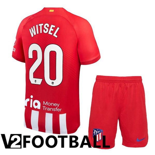 Atletico Madrid (Witsel 20) Kids Football Shirt Home Red 2023/2024