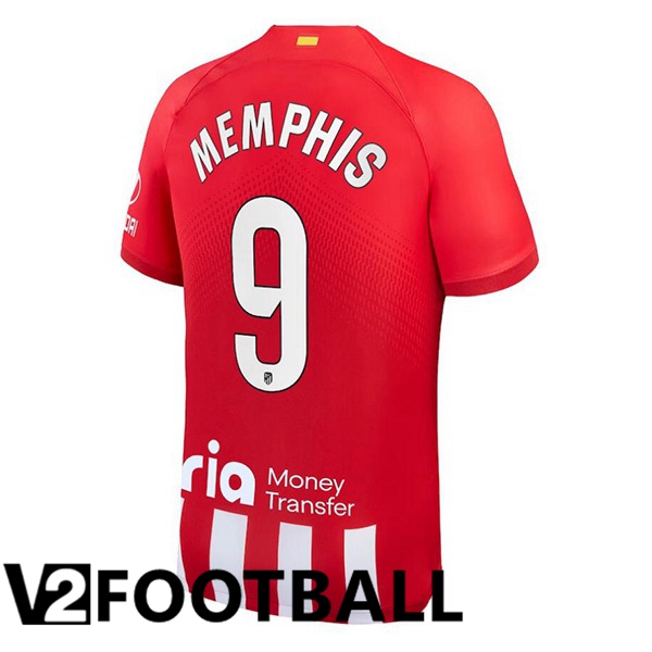 Atletico Madrid (Memphis 9) Football Shirt Home Red 2023/2024