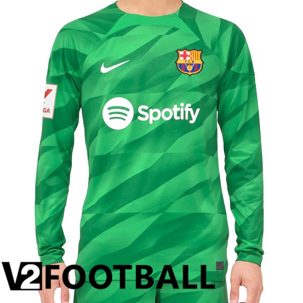 FC Barcelona Football Shirt Goalkeeper Long Sleeve Green 2023/2024
