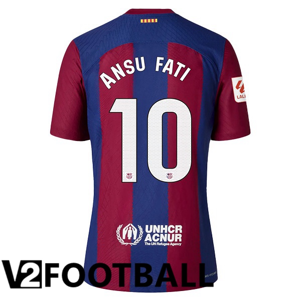 FC Barcelona (ANSU FATI 10) Football Shirt Home Blue Red 2023/2024
