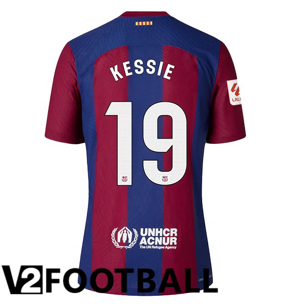 FC Barcelona (KESSIE 19) Football Shirt Home Blue Red 2023/2024